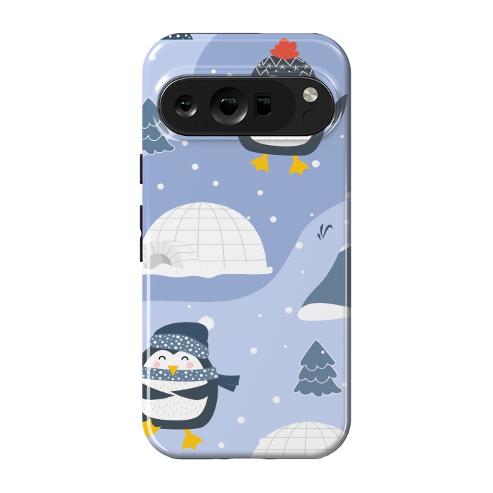 Pixel 9 pro StrongFit winter happy penguins by haroulita