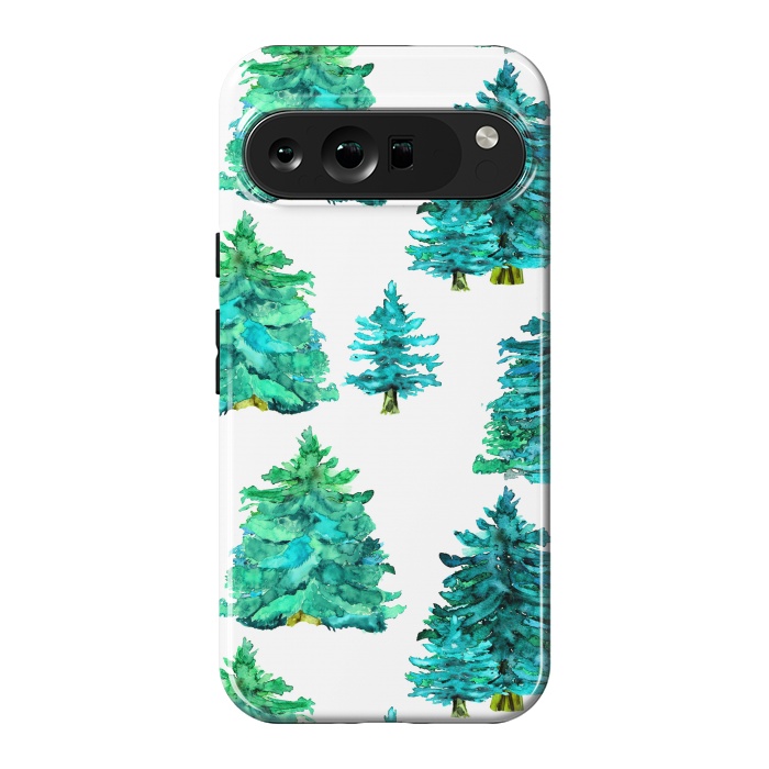 Pixel 9 Pro XL StrongFit christmas winter trees by haroulita