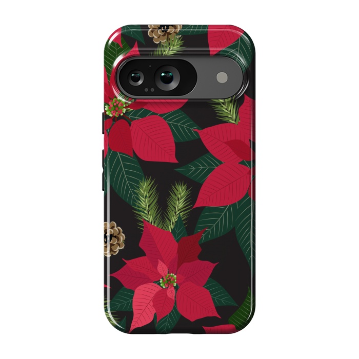 Pixel 9 StrongFit Christmas poinsetta flowers by haroulita