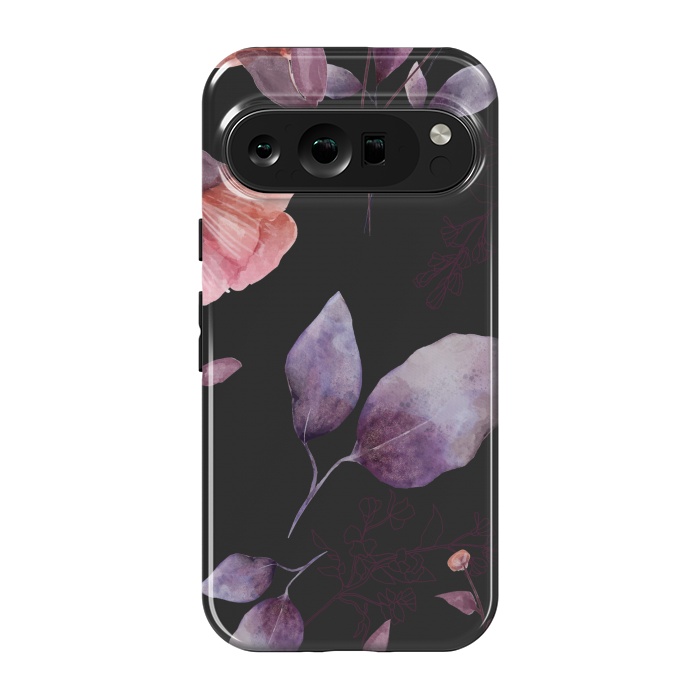 Pixel 9 pro StrongFit rose gray flowers by haroulita