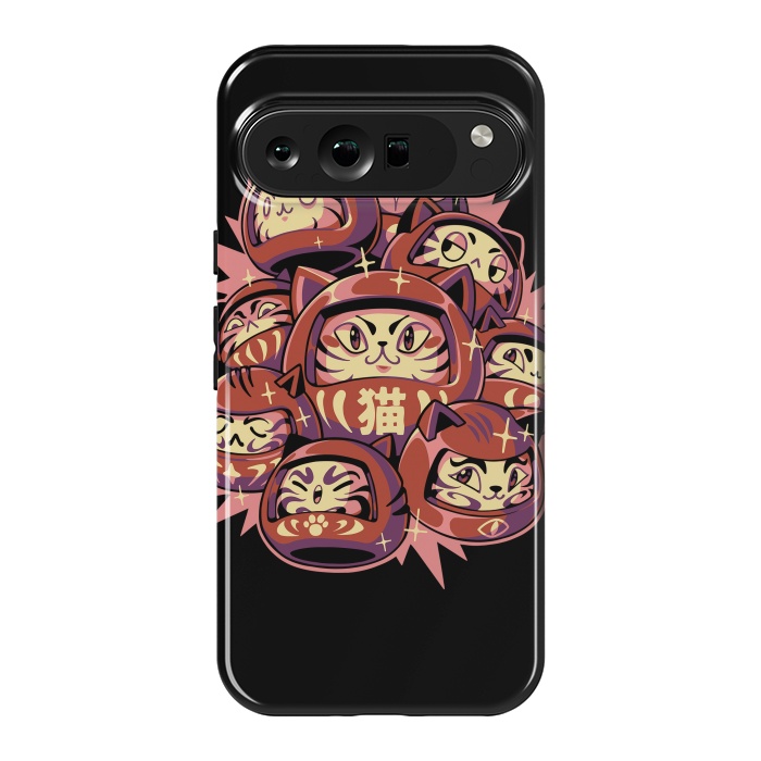 Pixel 9 Pro XL StrongFit Daruma Cats by Ilustrata