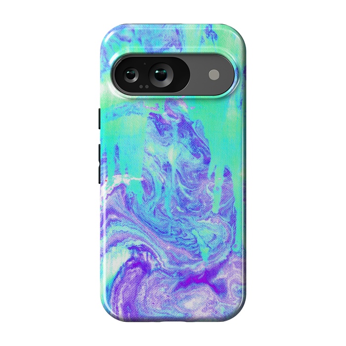 Pixel 9 StrongFit Melting Marble in Mint & Purple by Tangerine-Tane