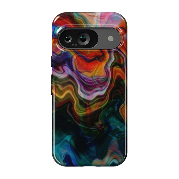 Pixel 9 StrongFit Digitalart Abstract Marbling G596 by Medusa GraphicArt