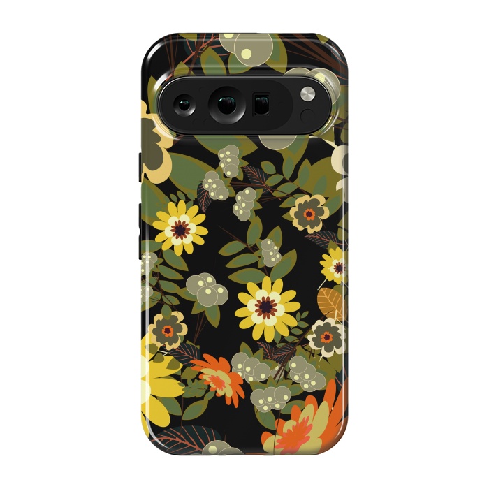 Pixel 9 pro StrongFit Green Flowers by ArtsCase