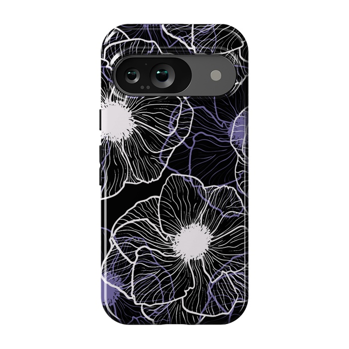 Pixel 9 StrongFit Anemones Wildflower Illustration G601 by Medusa GraphicArt