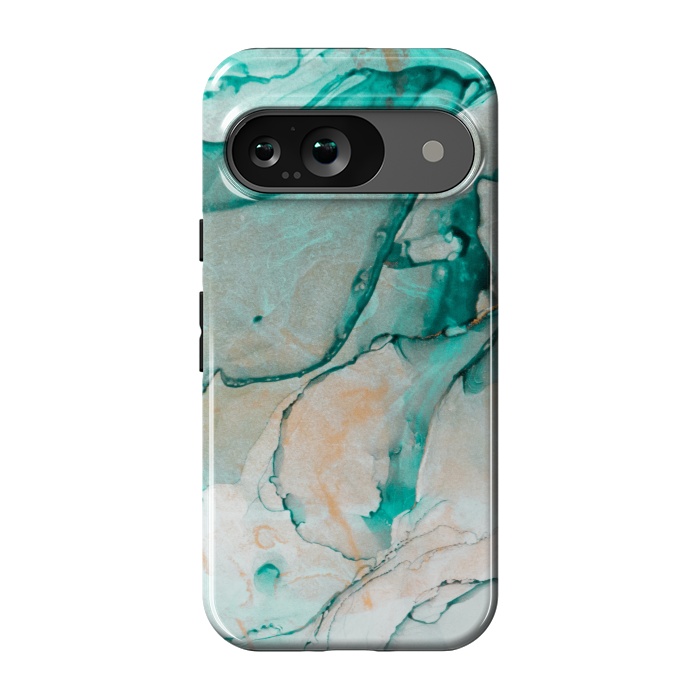 Pixel 9 StrongFit Tropical Green Marble by ArtsCase