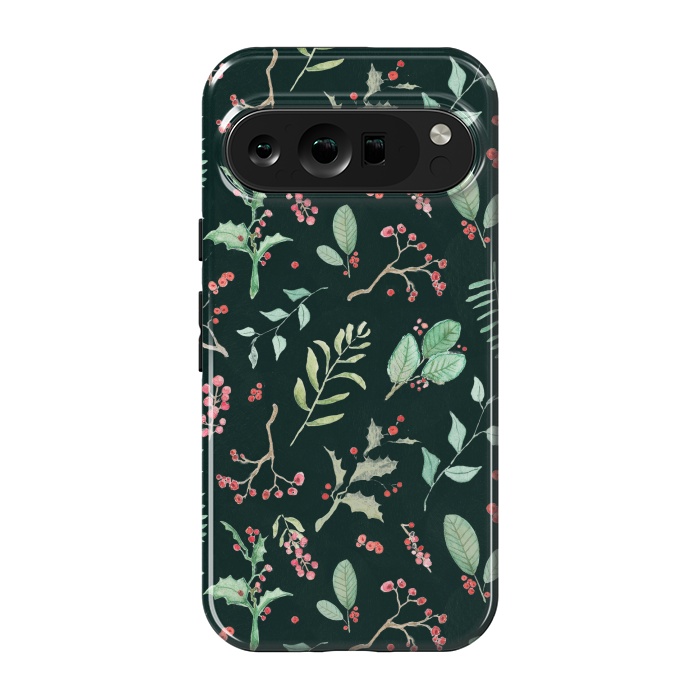 Pixel 9 pro StrongFit Berries and winter foliage - Christmas pattern by Oana 