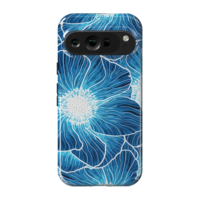 Pixel 9 pro StrongFit Blue Anemones Wildflower G605 by Medusa GraphicArt