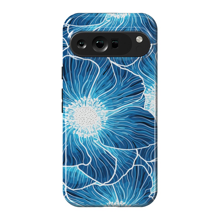 Pixel 9 Pro XL StrongFit Blue Anemones Wildflower G605 by Medusa GraphicArt