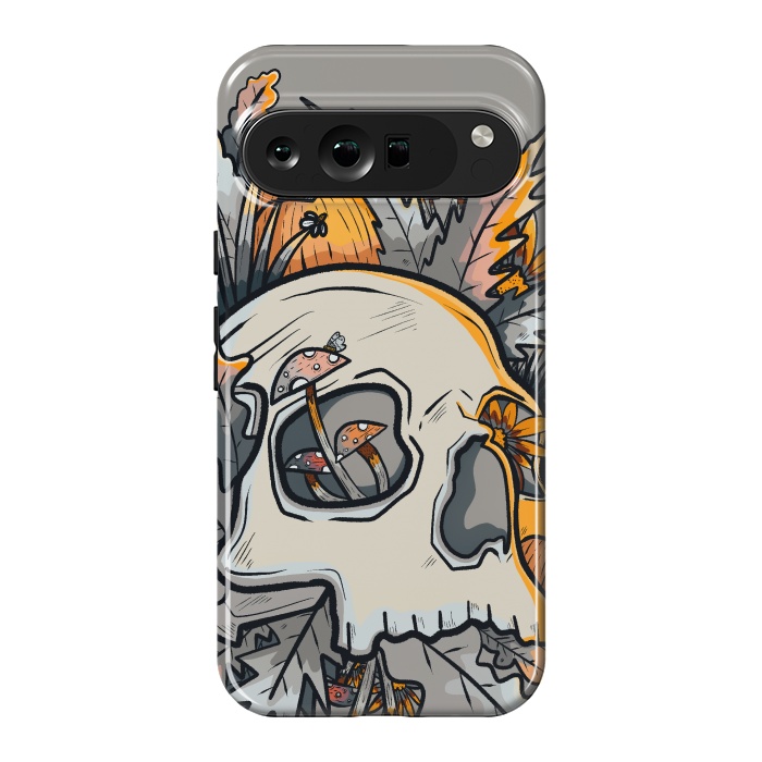 Pixel 9 Pro XL StrongFit The mushrooms and skull by Steve Wade (Swade)