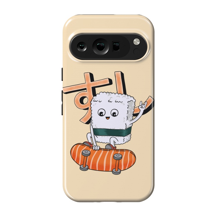 Pixel 9 pro StrongFit Sushi and skateboard by Coffee Man