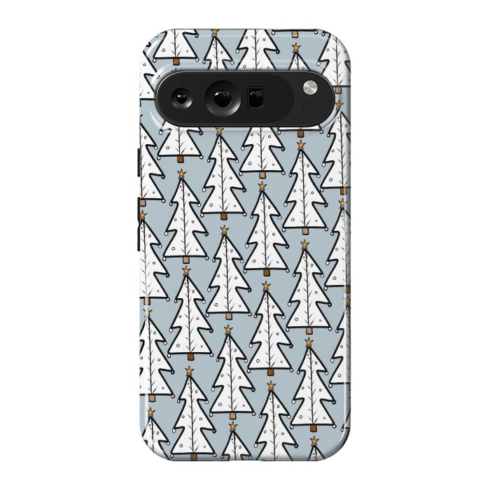 Pixel 9 Pro XL StrongFit The white Christmas trees by Steve Wade (Swade)