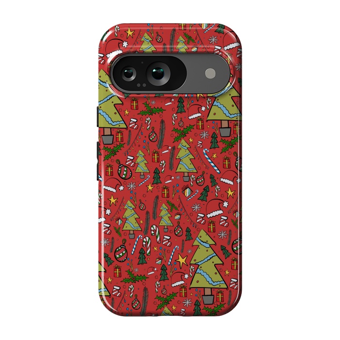 Pixel 9 StrongFit The festive Xmas pattern by Steve Wade (Swade)