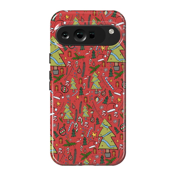 Pixel 9 Pro XL StrongFit The festive Xmas pattern by Steve Wade (Swade)