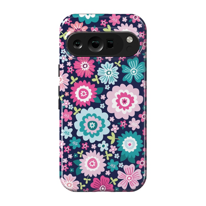 Pixel 9 pro StrongFit Cute pattern in colorful flower  by ArtsCase