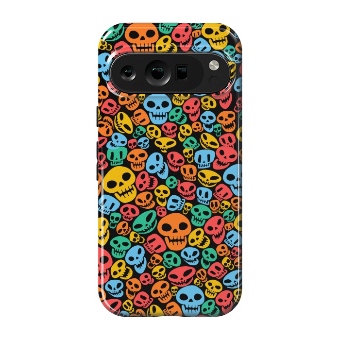 Pixel 9 pro StrongFit Color Skulls by Alberto