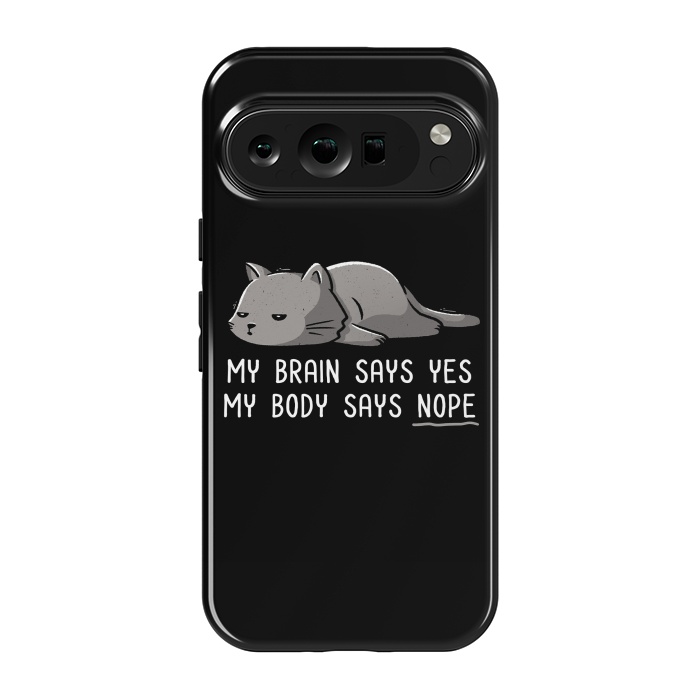 Pixel 9 pro StrongFit My Body Says Nope Funny Lazy Cat by eduely