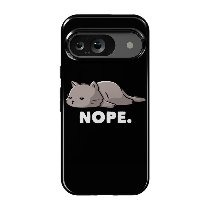 Pixel 9 StrongFit Nope Funny Cute Lazy Cat Gift by eduely