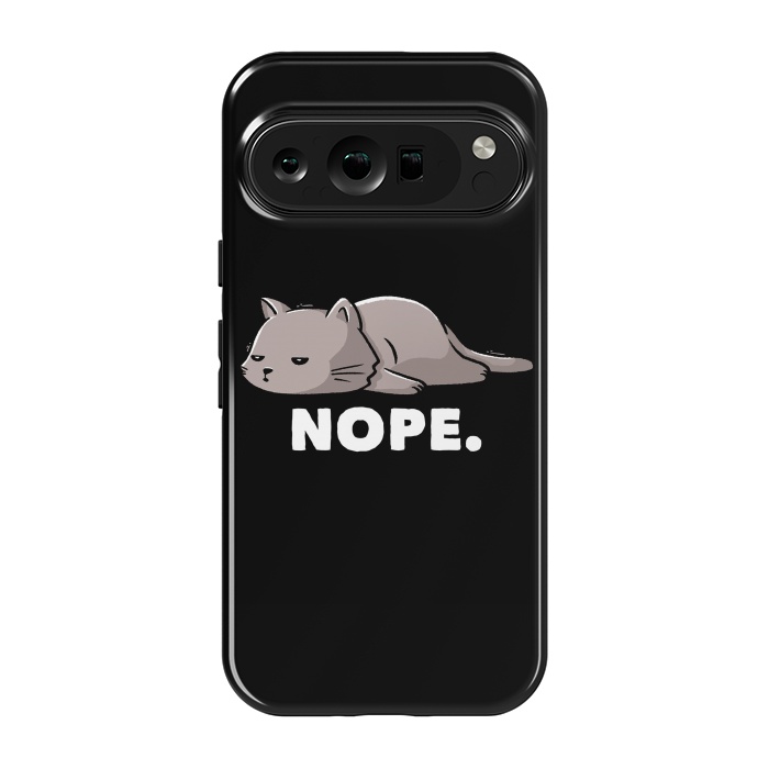 Pixel 9 pro StrongFit Nope Funny Cute Lazy Cat Gift by eduely