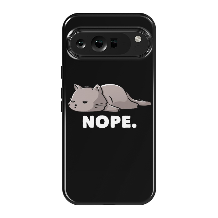 Pixel 9 Pro XL StrongFit Nope Funny Cute Lazy Cat Gift by eduely