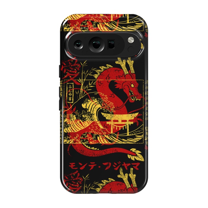 Pixel 9 pro StrongFit Red chinese dragon gold by Alberto