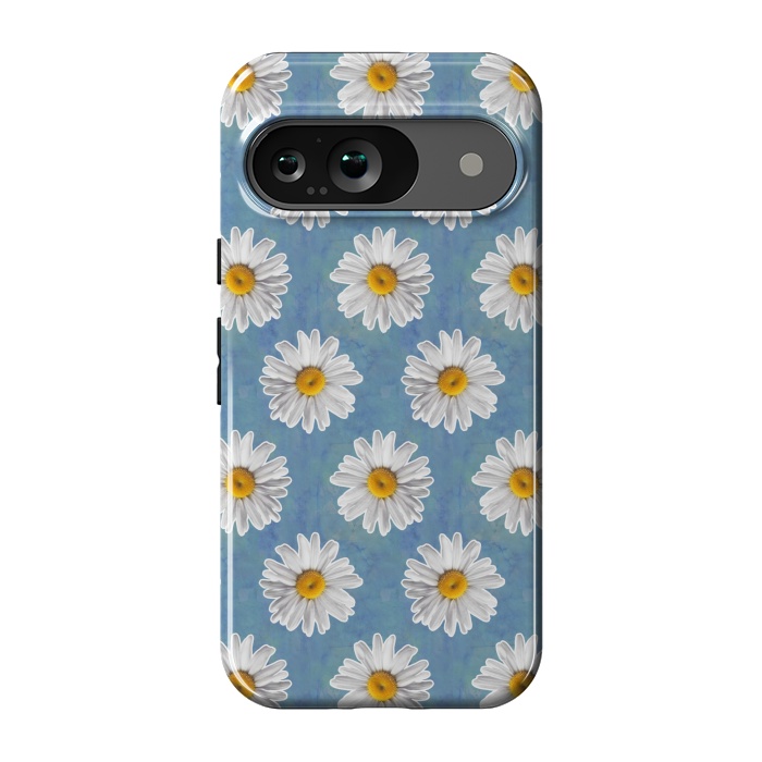 Pixel 9 StrongFit Daisy Blues - Daisy Pattern on Cornflower Blue by Tangerine-Tane