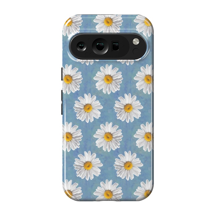 Pixel 9 pro StrongFit Daisy Blues - Daisy Pattern on Cornflower Blue by Tangerine-Tane