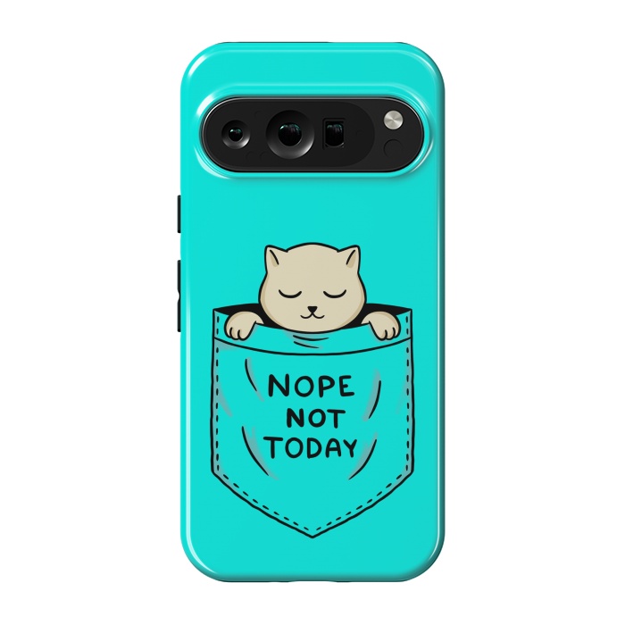 Pixel 9 pro StrongFit Cat Pocket by Coffee Man