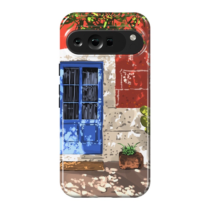 Pixel 9 Pro XL StrongFit Intentful Living | Summer Architecture Travel Positivity | Optimism Good Vibes Bohemian House Door by Uma Prabhakar Gokhale