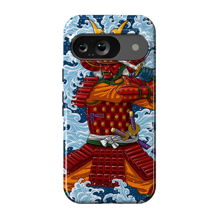 Pixel 9 StrongFit Samurai battling under the Tsunami by Alberto