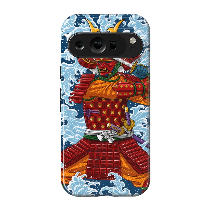 Pixel 9 pro StrongFit Samurai battling under the Tsunami by Alberto