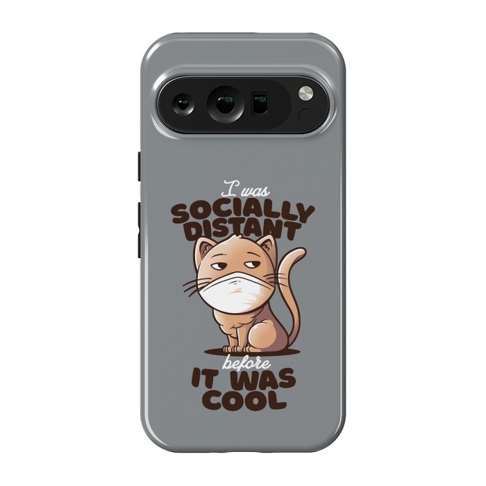 Pixel 9 pro StrongFit Socially Distant Cat by eduely