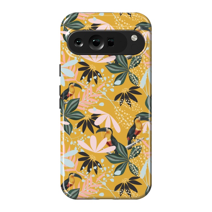 Pixel 9 Pro XL StrongFit Tropical Toucan Garden by Uma Prabhakar Gokhale