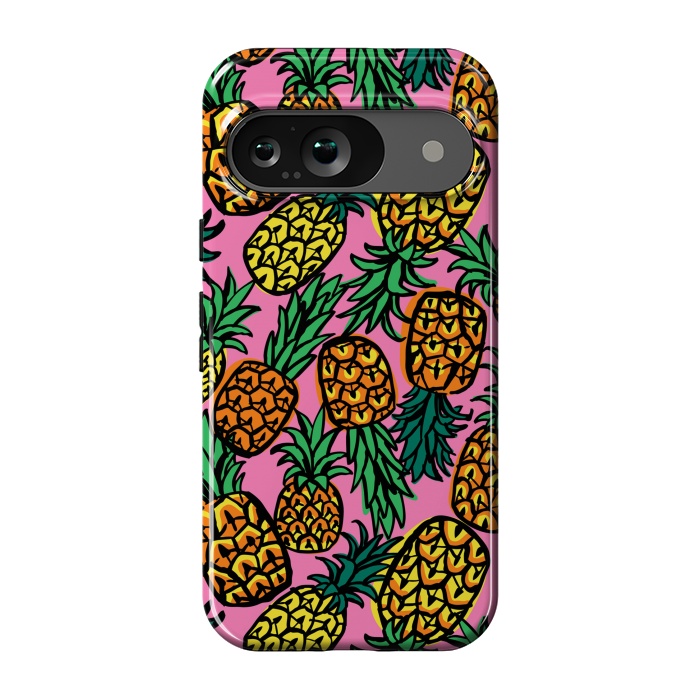 Pixel 9 StrongFit Tropical Pineapples by Laura Grant