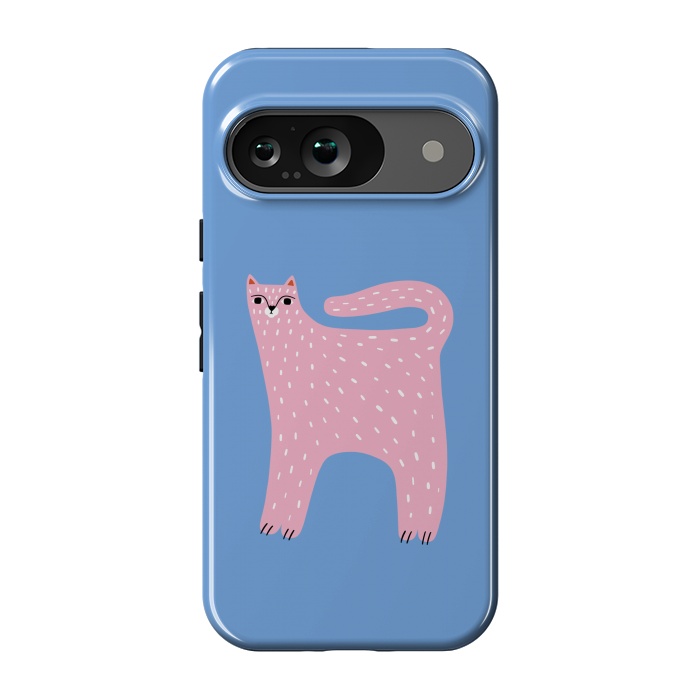 Pixel 9 StrongFit Pink Cat by Sam Pernoski