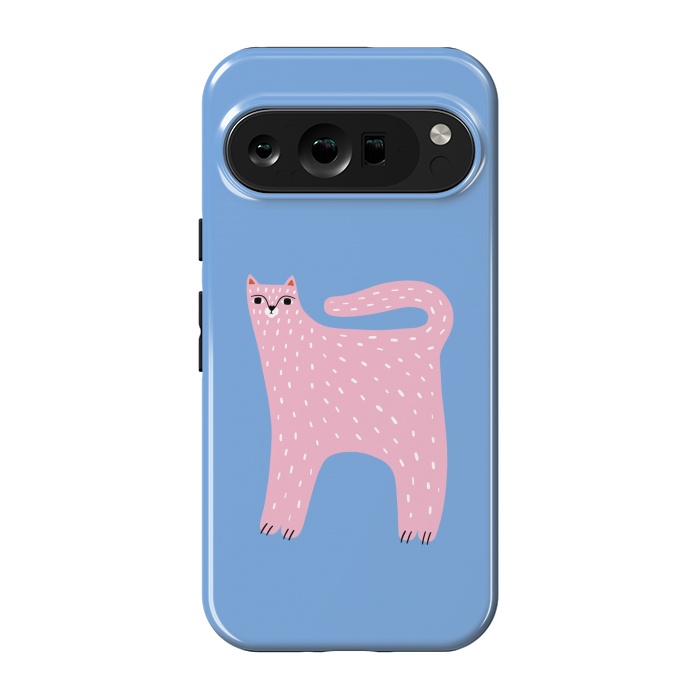 Pixel 9 pro StrongFit Pink Cat by Sam Pernoski