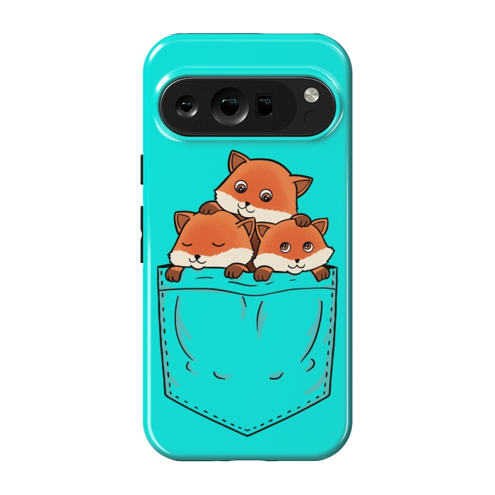 Pixel 9 pro StrongFit Fox Pocket by Coffee Man