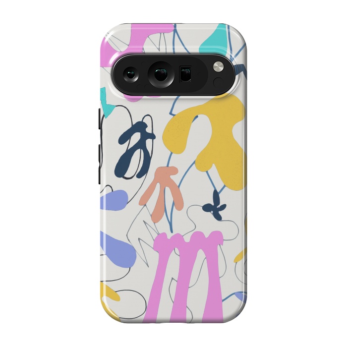 Pixel 9 pro StrongFit Colorful retro doodles - Matisse abstract pattern by Oana 