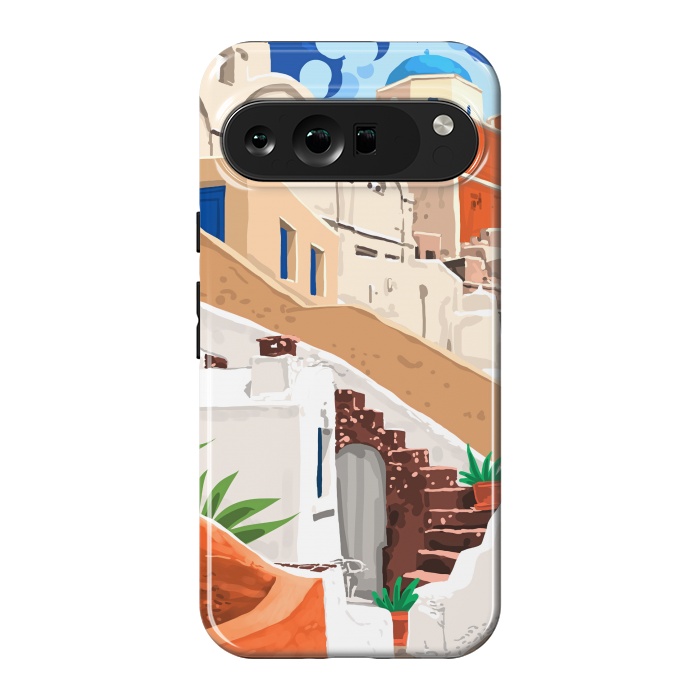 Pixel 9 Pro XL StrongFit Somewhere Far Far Away | Sicily Italy Greece Architecture | Travel Buildings Beautiful Cityscape by Uma Prabhakar Gokhale