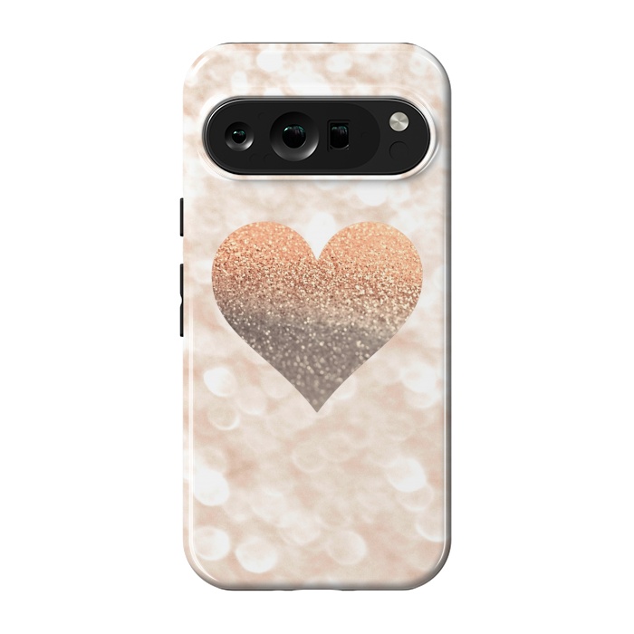 Pixel 9 pro StrongFit CHAMPAGNER SANDY HEART by Monika Strigel