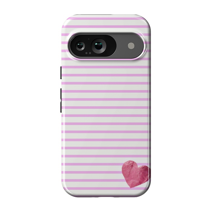 Pixel 9 StrongFit LITTLE PINK HEART by Monika Strigel