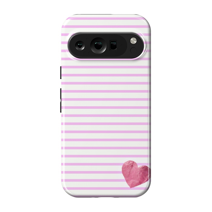 Pixel 9 pro StrongFit LITTLE PINK HEART by Monika Strigel