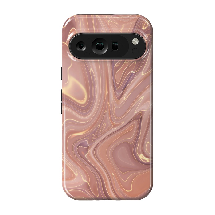 Pixel 9 pro StrongFit Brown Marble Liquid by ArtsCase