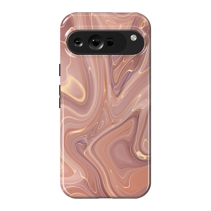 Pixel 9 Pro XL StrongFit Brown Marble Liquid by ArtsCase