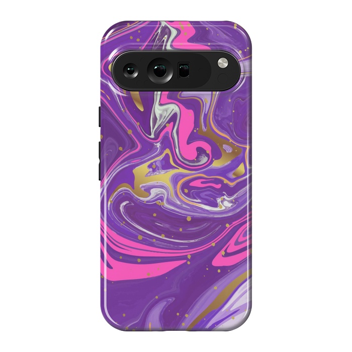 Pixel 9 Pro XL StrongFit Liquid Marble Purple COLORS by ArtsCase