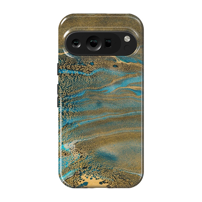 Pixel 9 pro StrongFit Aquamarine Waves by ArtsCase