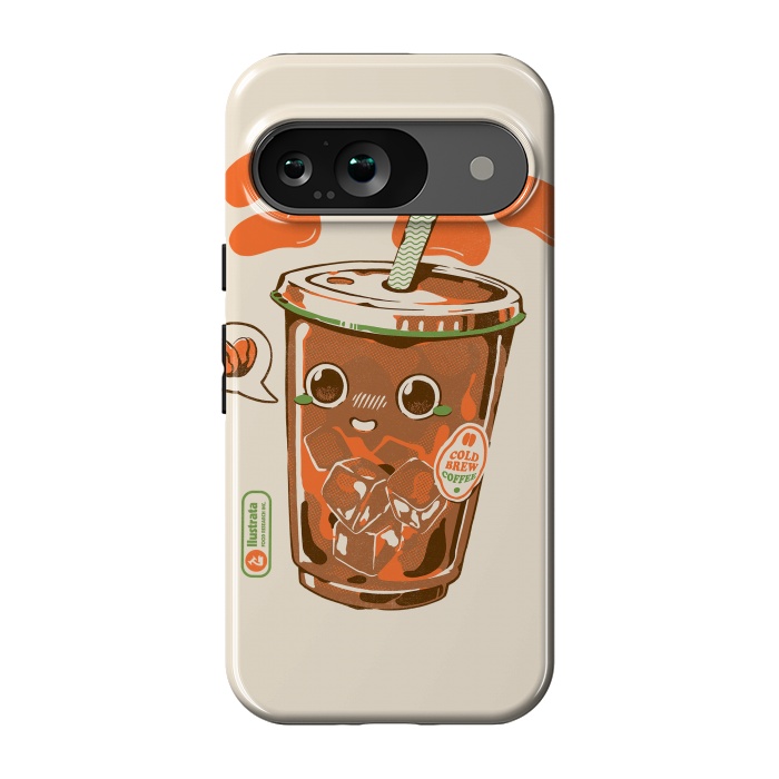 Pixel 9 StrongFit Cute Cold Brew Coffee  by Ilustrata