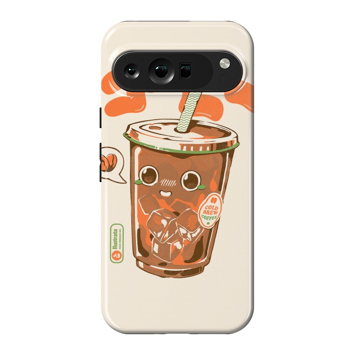 Pixel 9 Pro XL StrongFit Cute Cold Brew Coffee  by Ilustrata