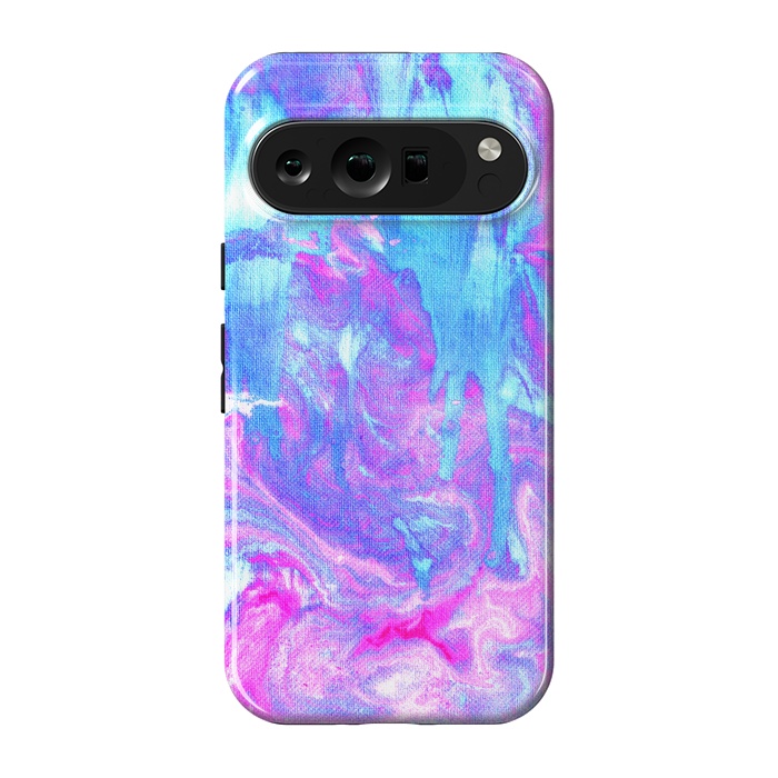 Pixel 9 pro StrongFit Melting Marble in Pink & Turquoise by Tangerine-Tane