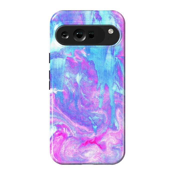 Pixel 9 Pro XL StrongFit Melting Marble in Pink & Turquoise by Tangerine-Tane